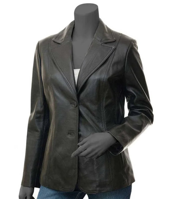 lambskin leather jacket womens