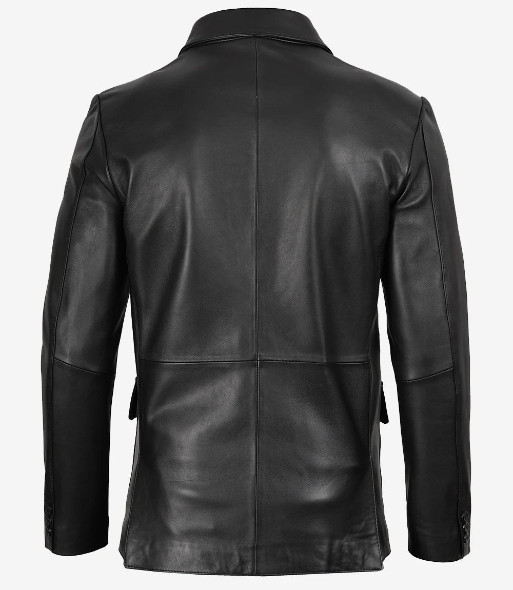 Black leather jacket mens