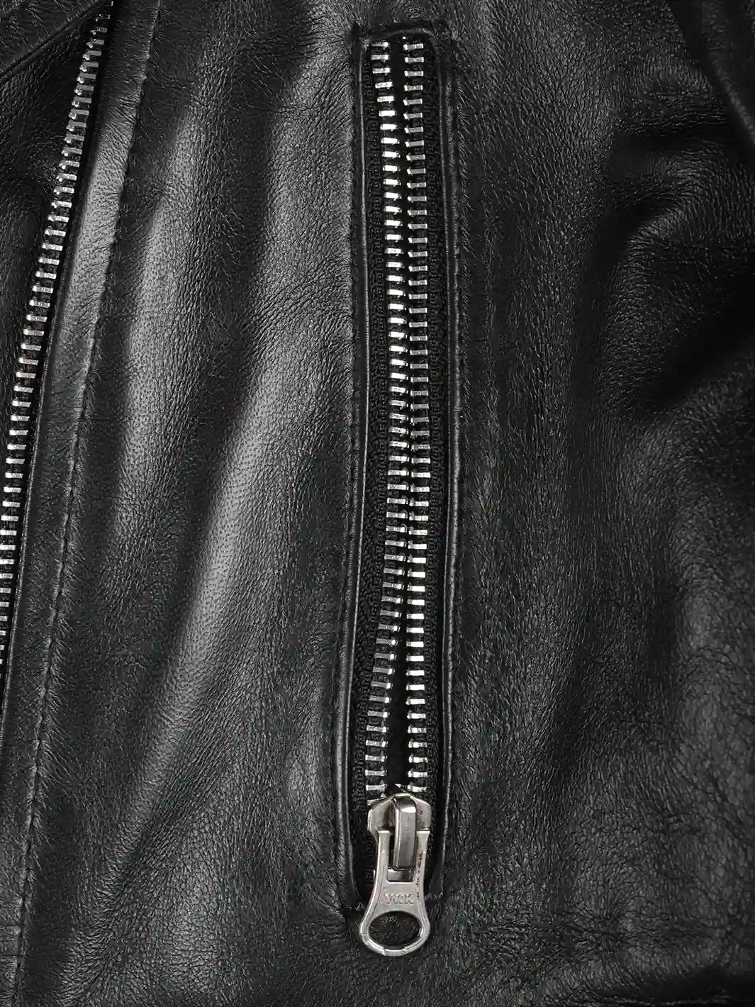 Cropped Leather Jacket Biker