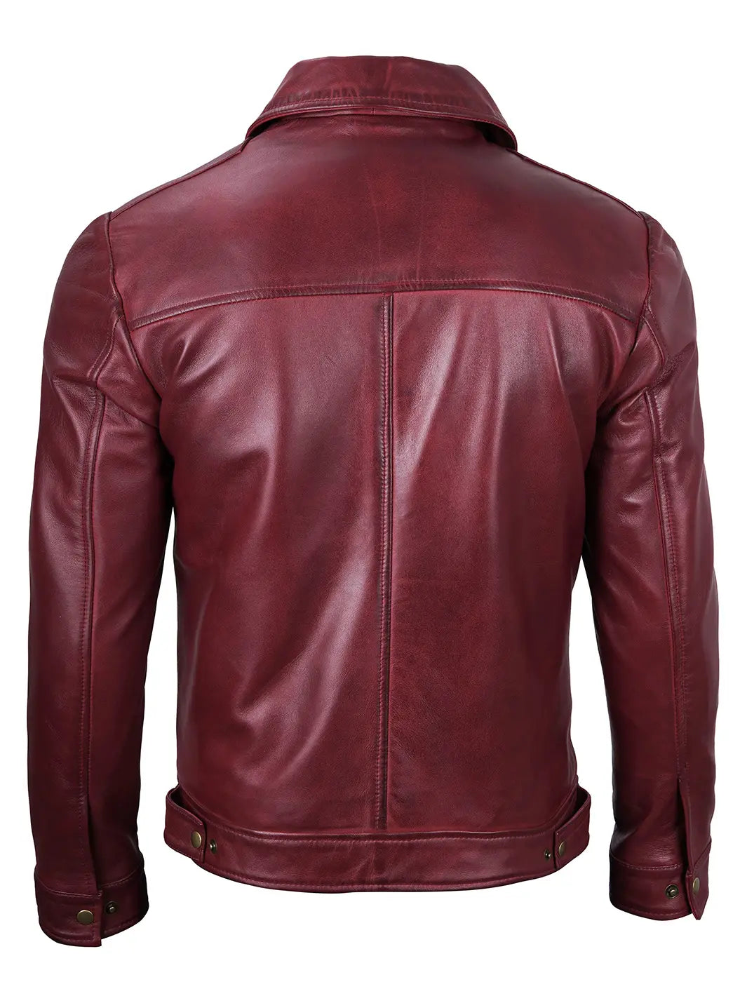 Maroon leather jacket