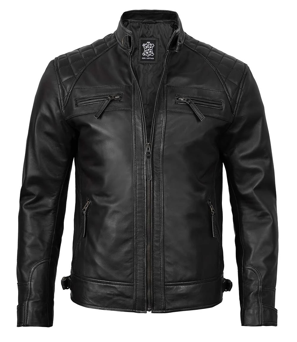 Mens Cafe Racer Leather Jacket