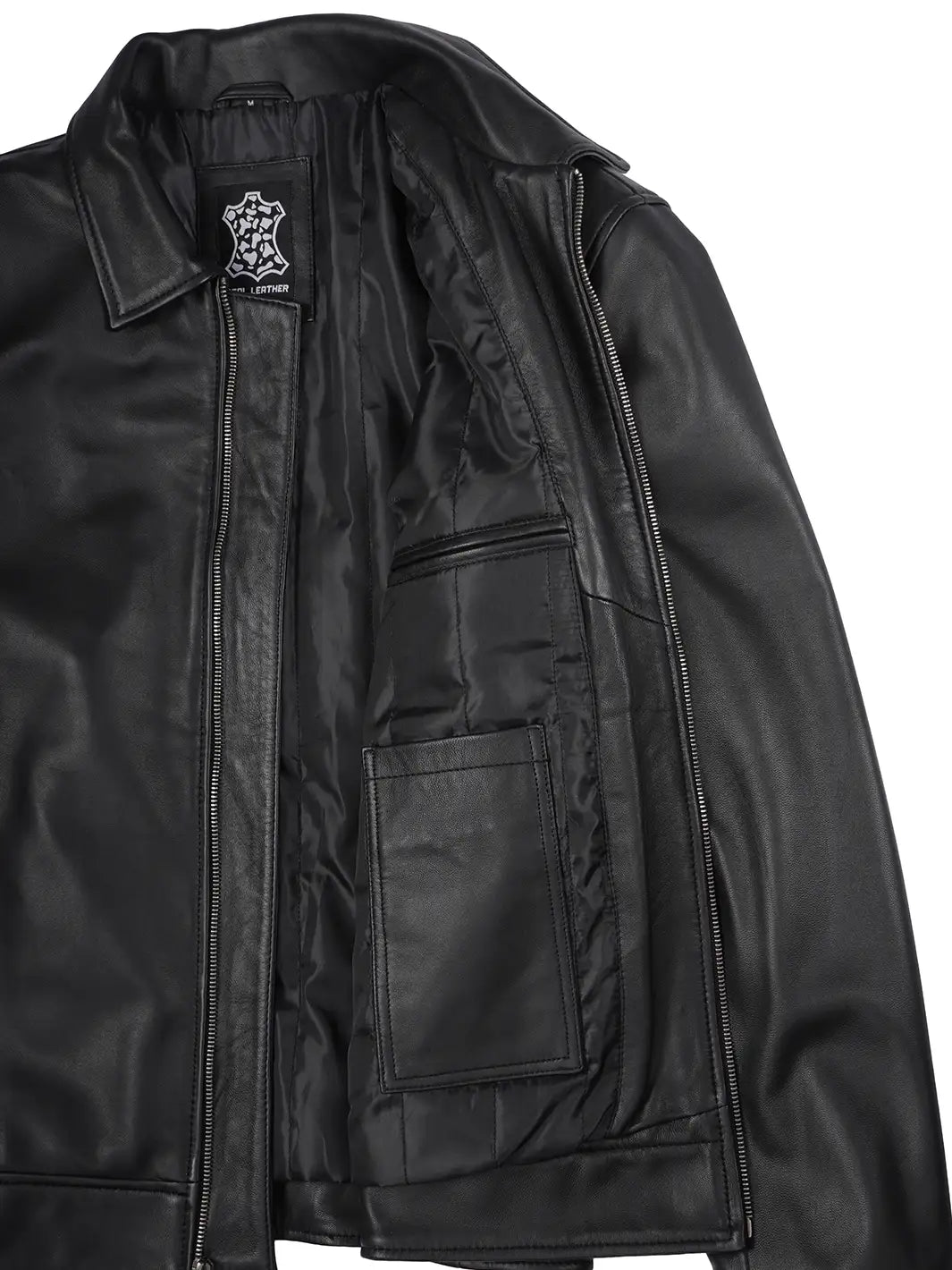 Mens Black Leather Jacket Features