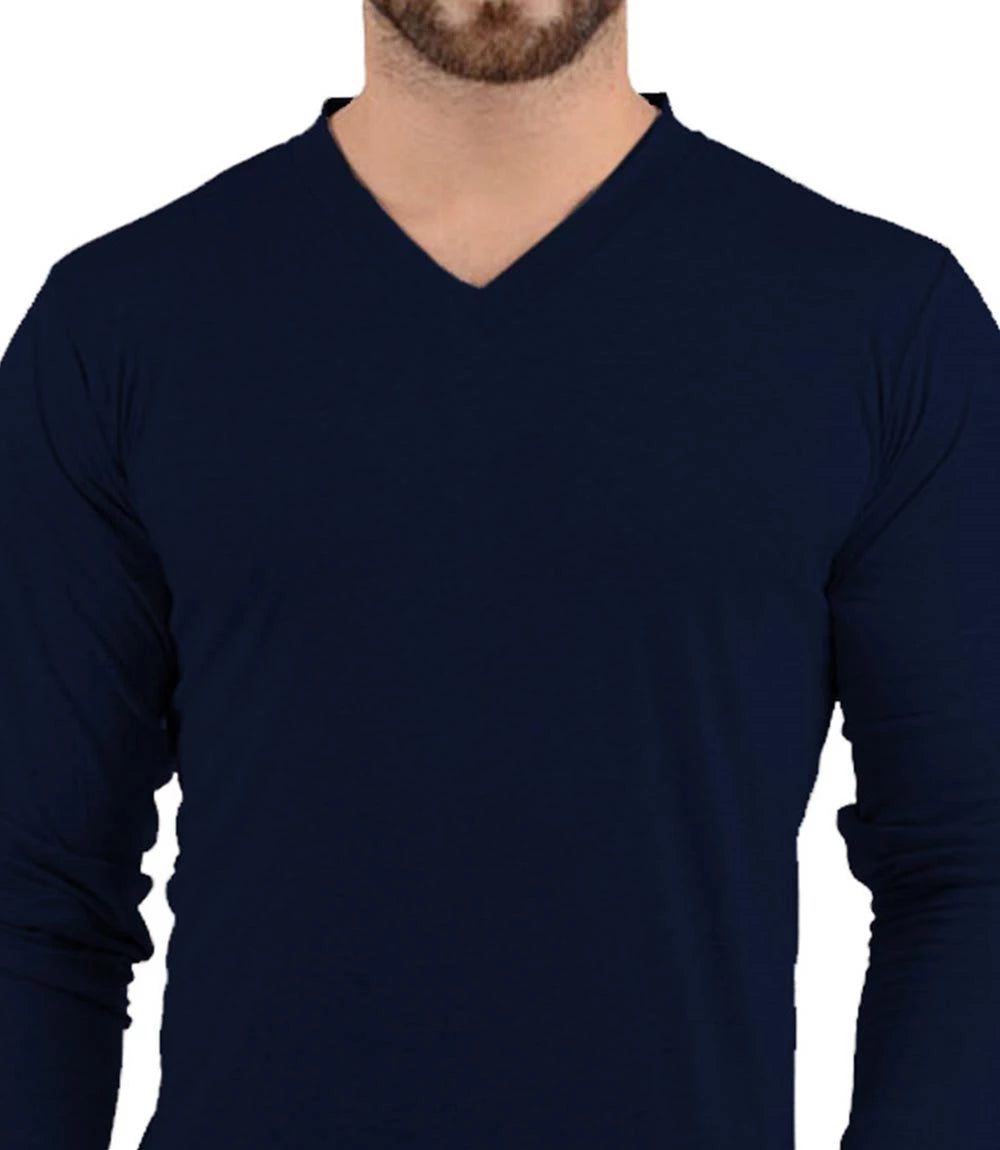 Mens V neck navy tshirt