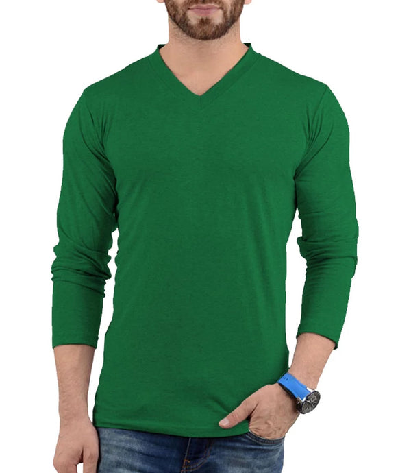 Mens green v neck shirt