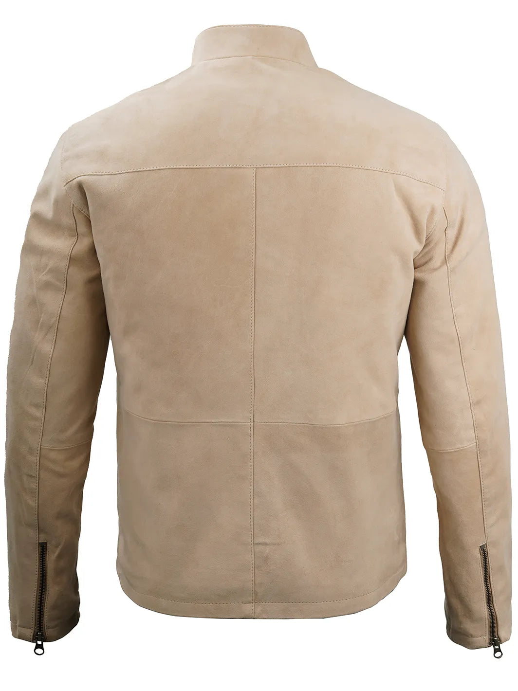 Mens camel suede leather jacket