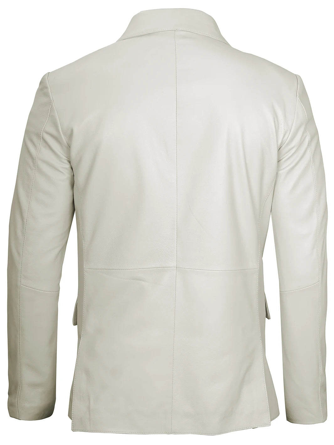 Mens leather blazer off white