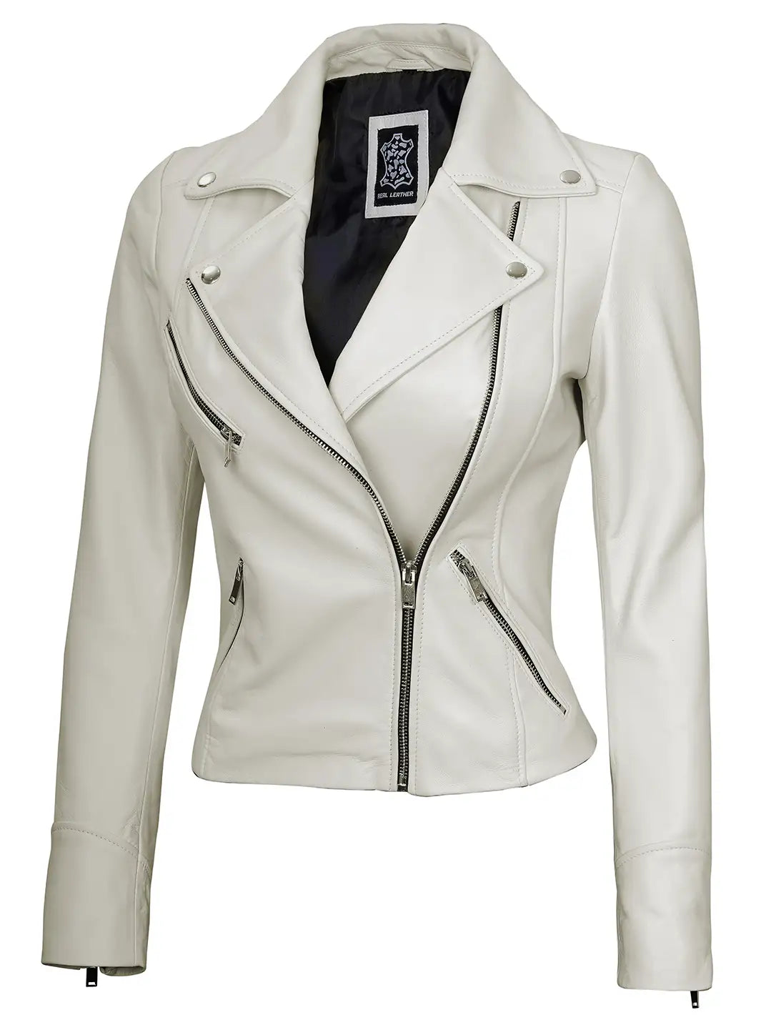 Women leather motorcycle jacket