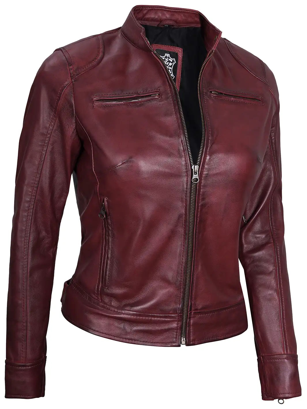 Womens Cafe Racer Leather Jacket