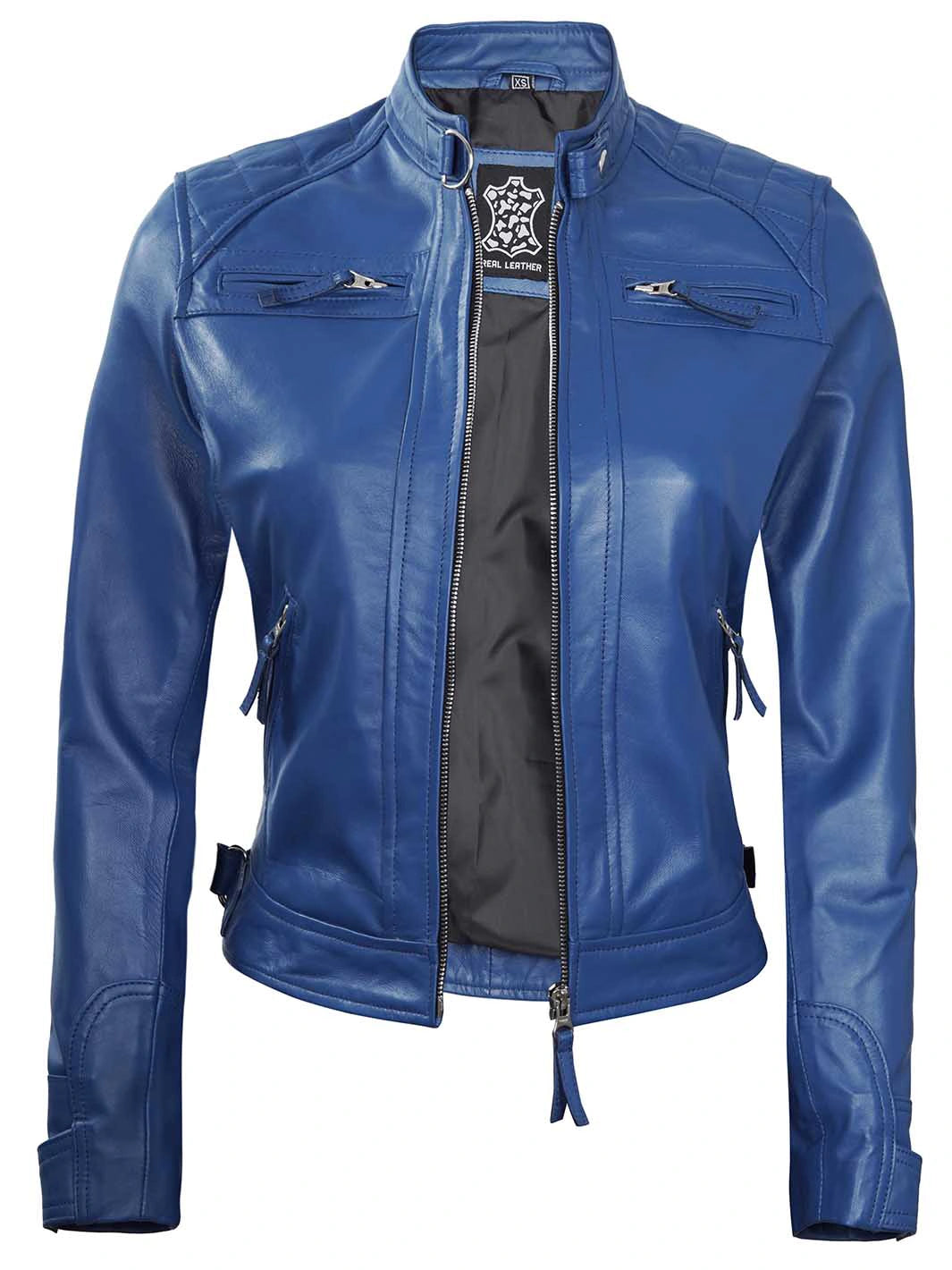 Womens cafe racer leather jacket