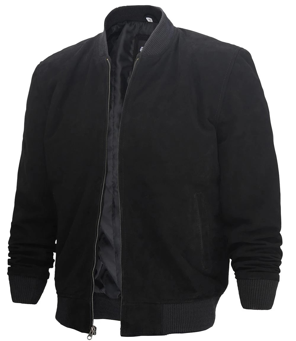 Mens Black Suede Jacket