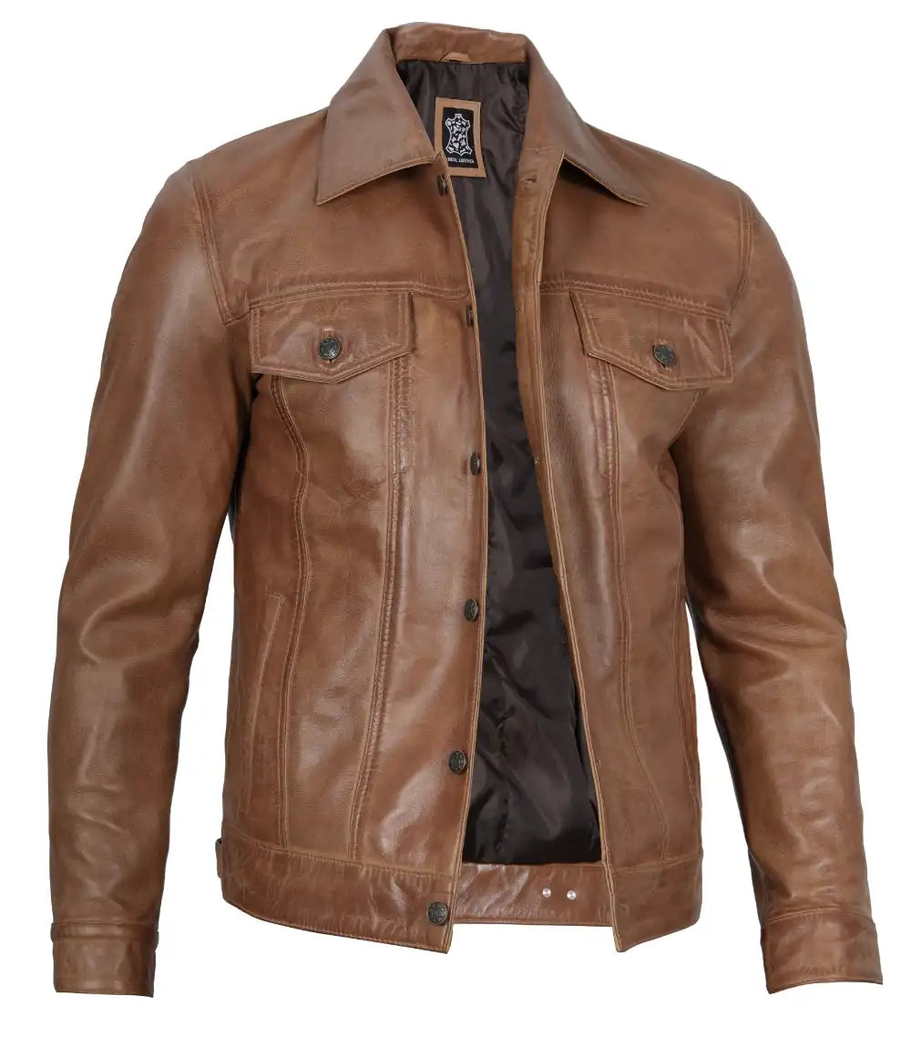 camel trucker jacket