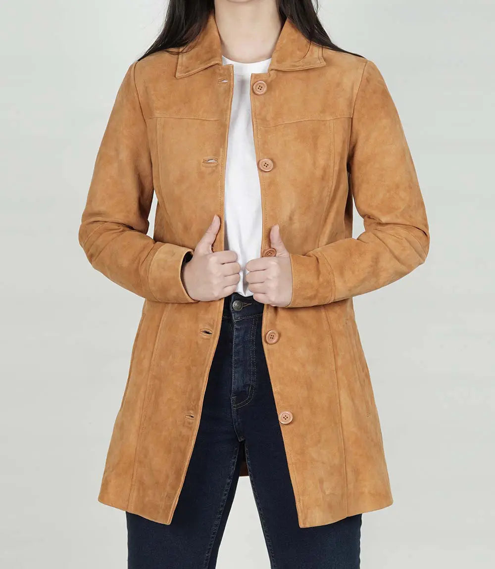 long suede jacket