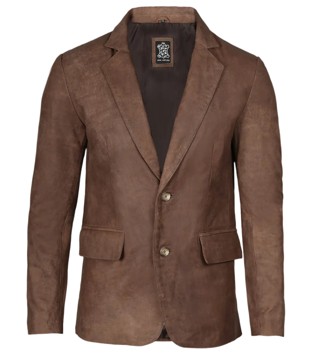 men brown blazer jacket