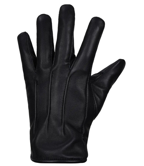 Men's Real Leather Black Gloves