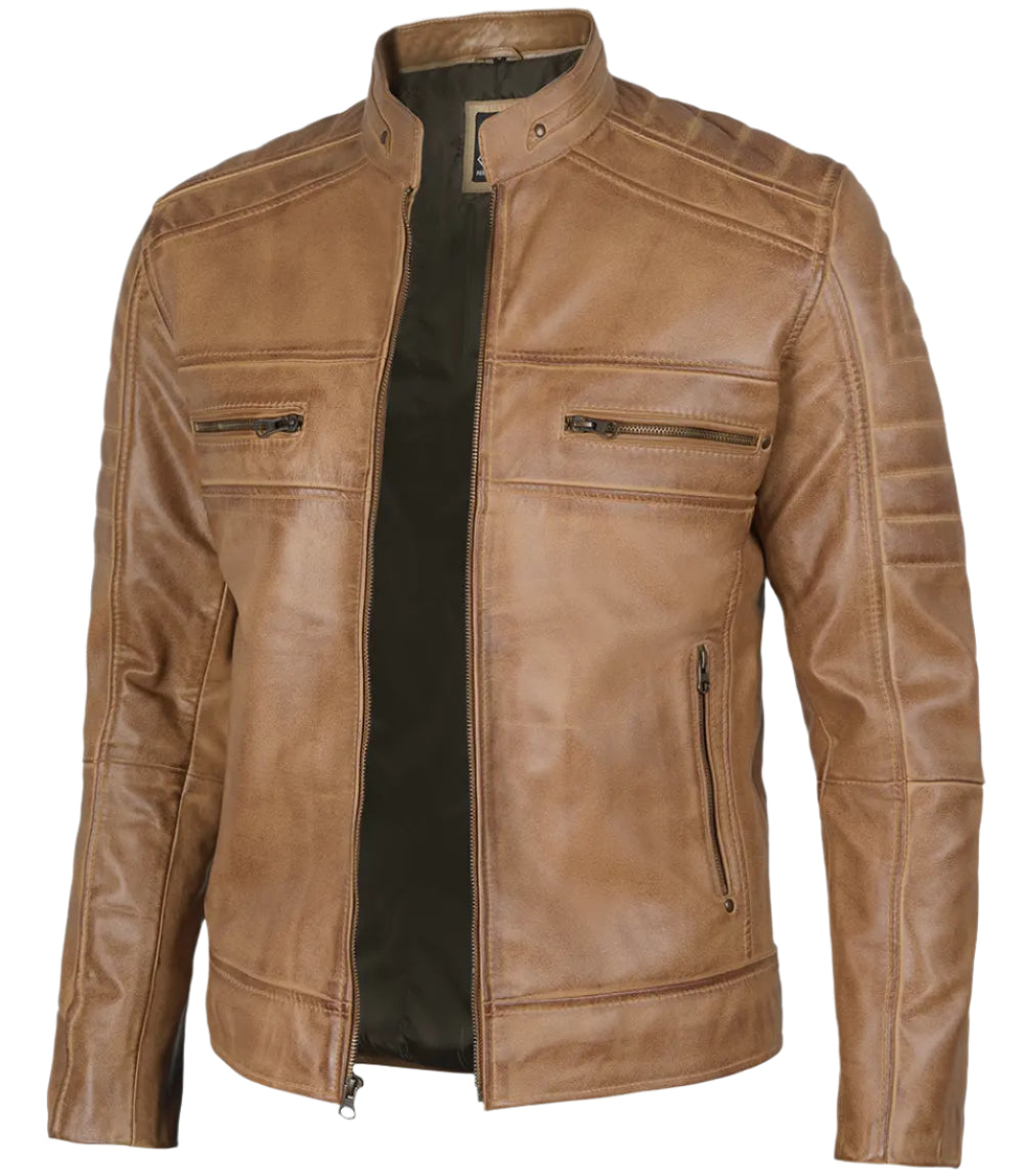 Cafe Racer Real Leather Jacket