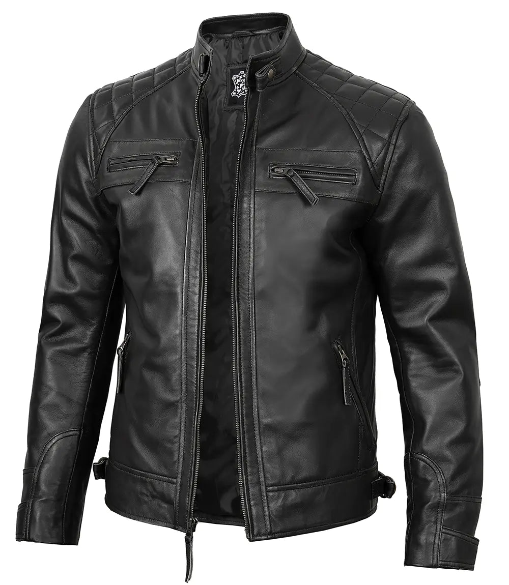 mens cafe racer leather jacket