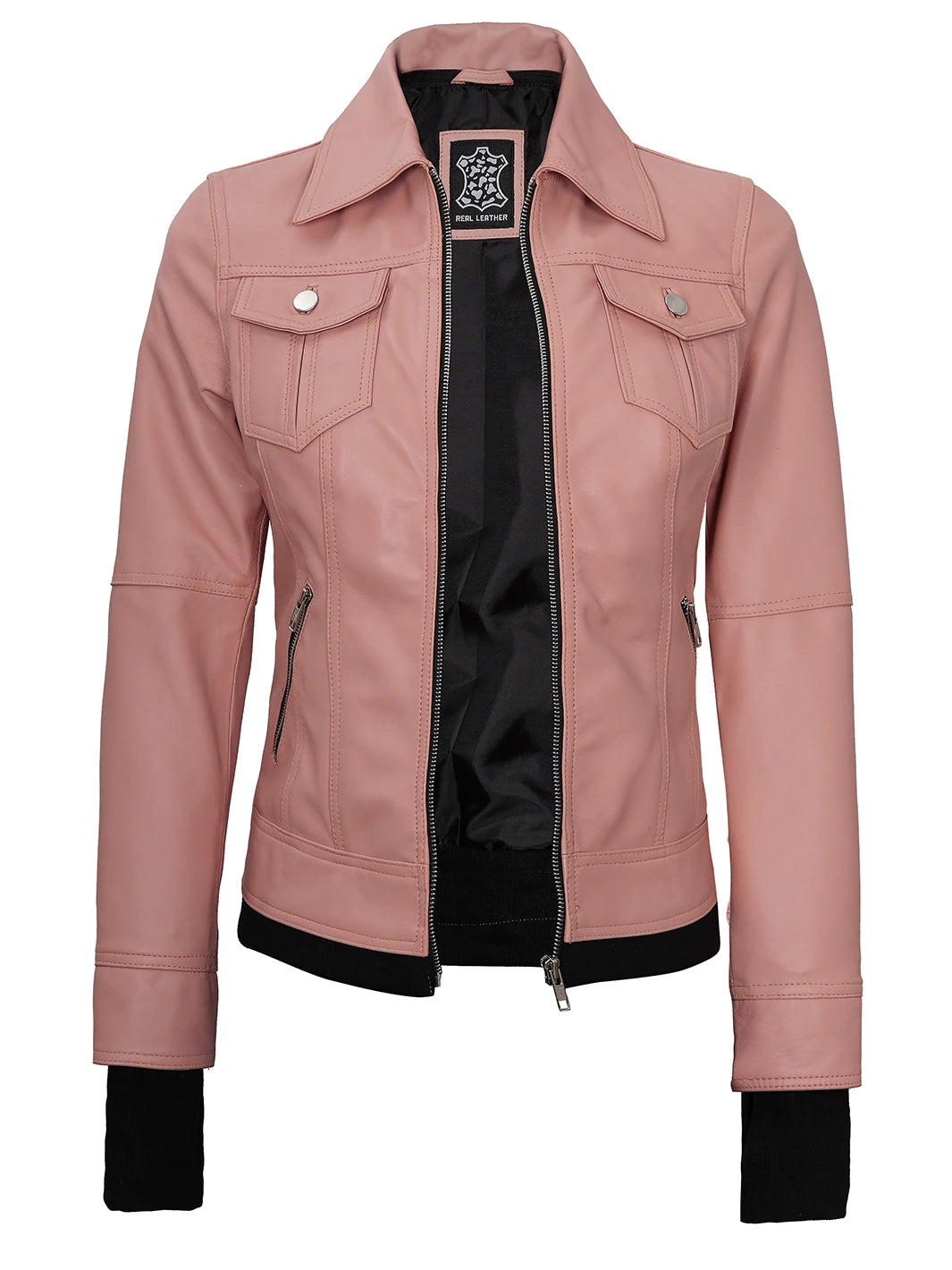 leather jacket hooded 