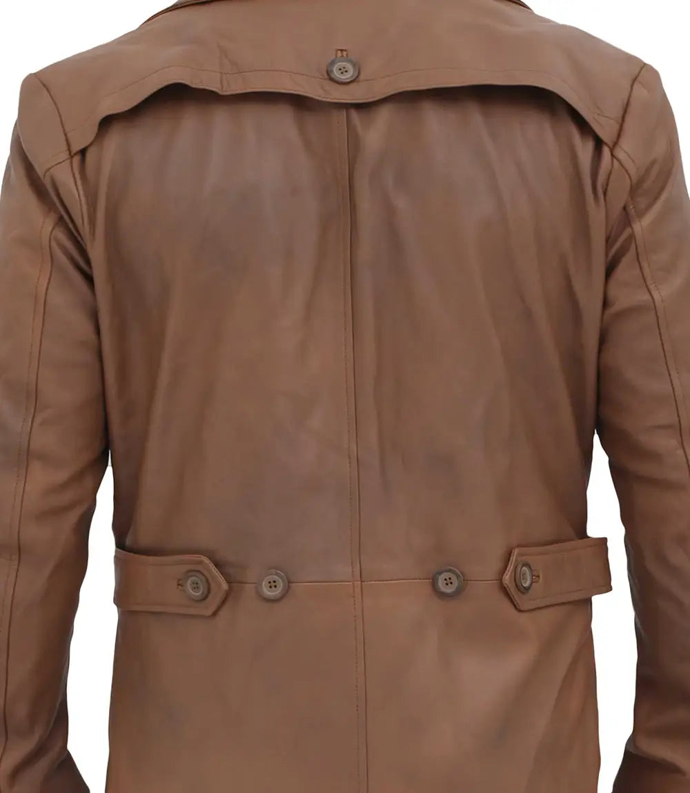 real leather car coat for mens