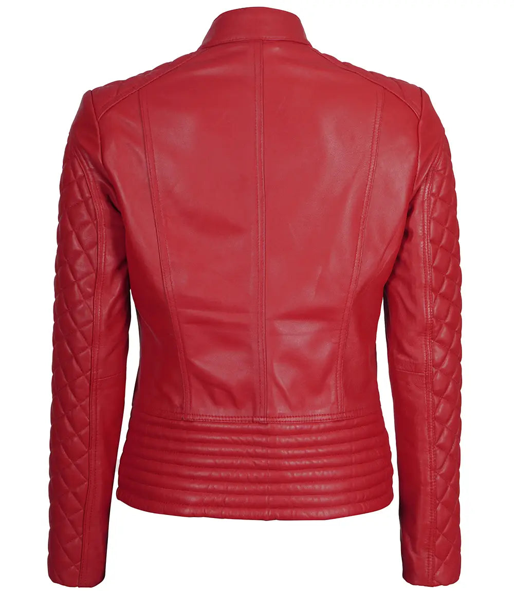 women cafe racer leathe rjacket