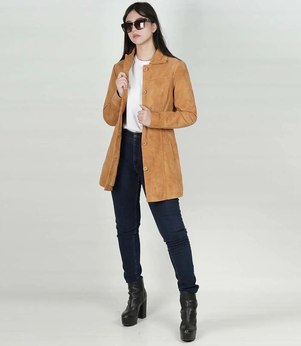 suede coat women