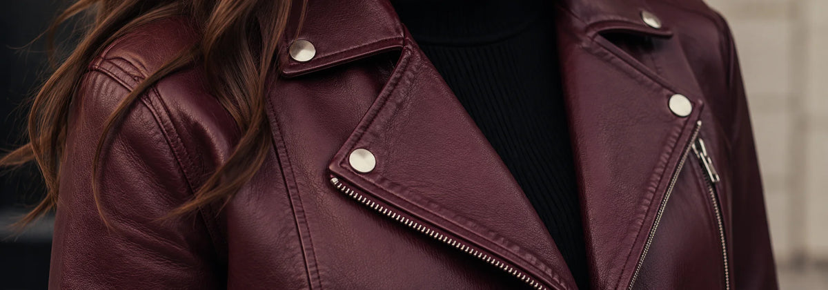 Women's Burgundy Leather Jackets