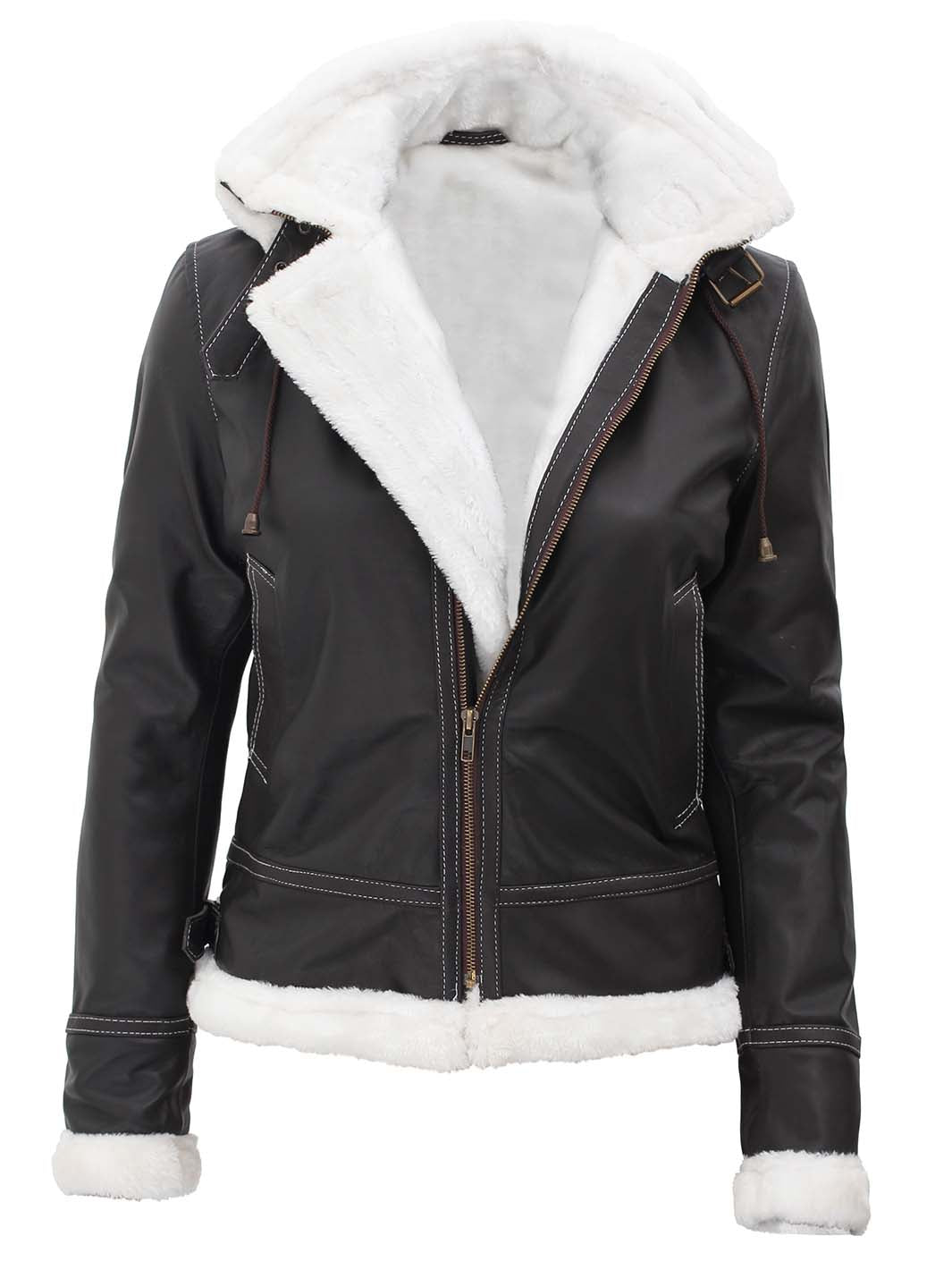 Black Shearling Leather Jacket