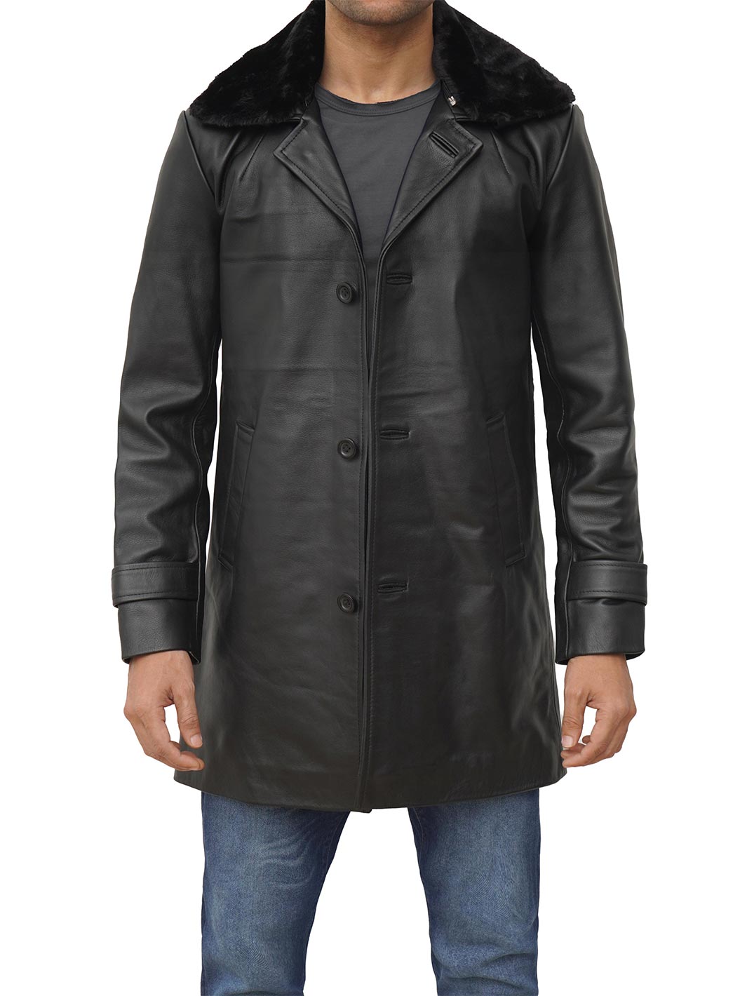 Mens Leather Coat