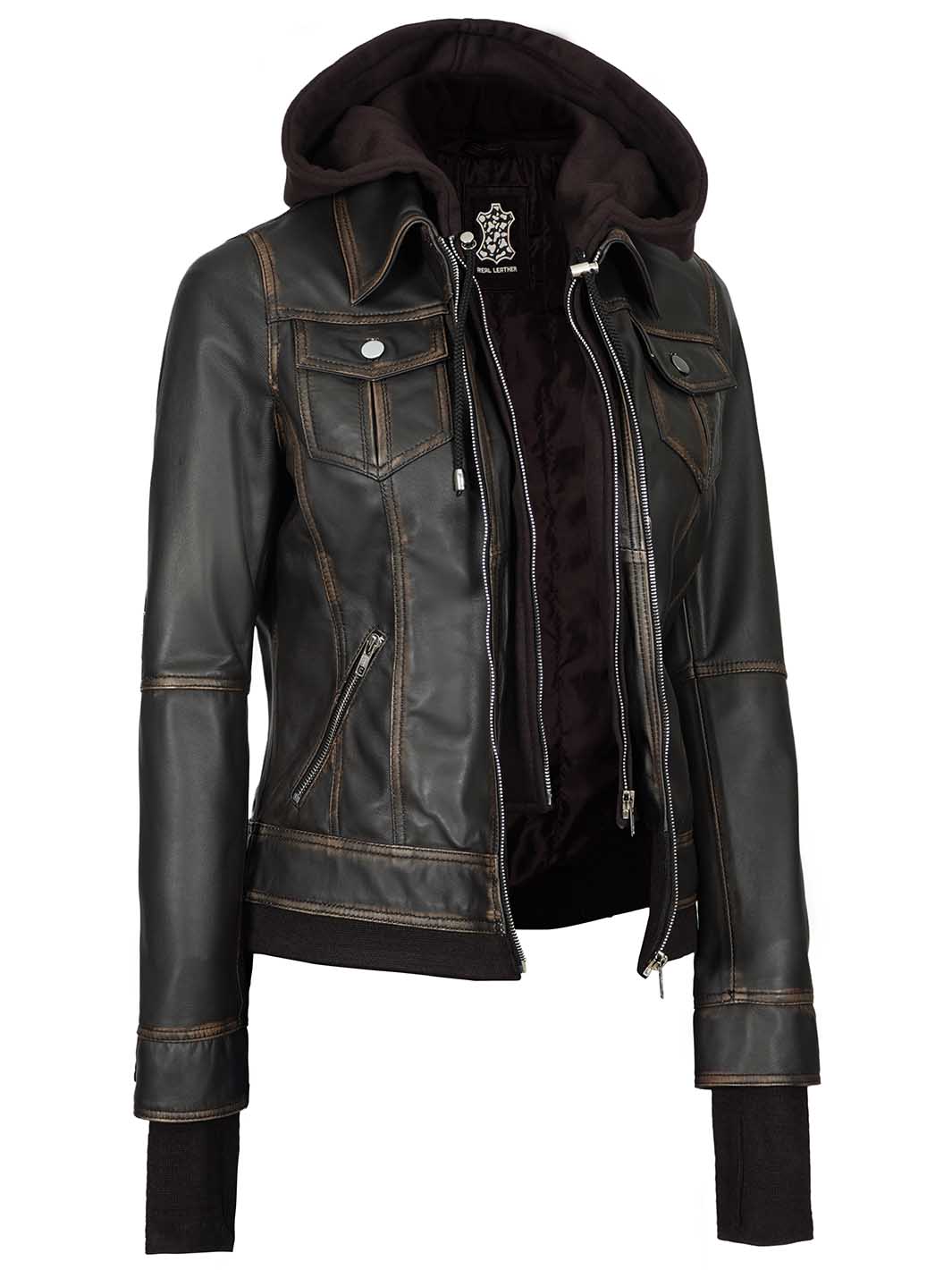 Womens Brown Leather Jacket