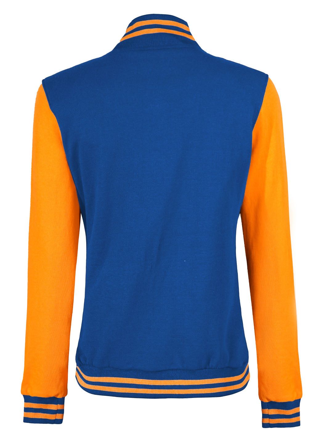 Womens Yellow & Royal Blue Plain Varsity