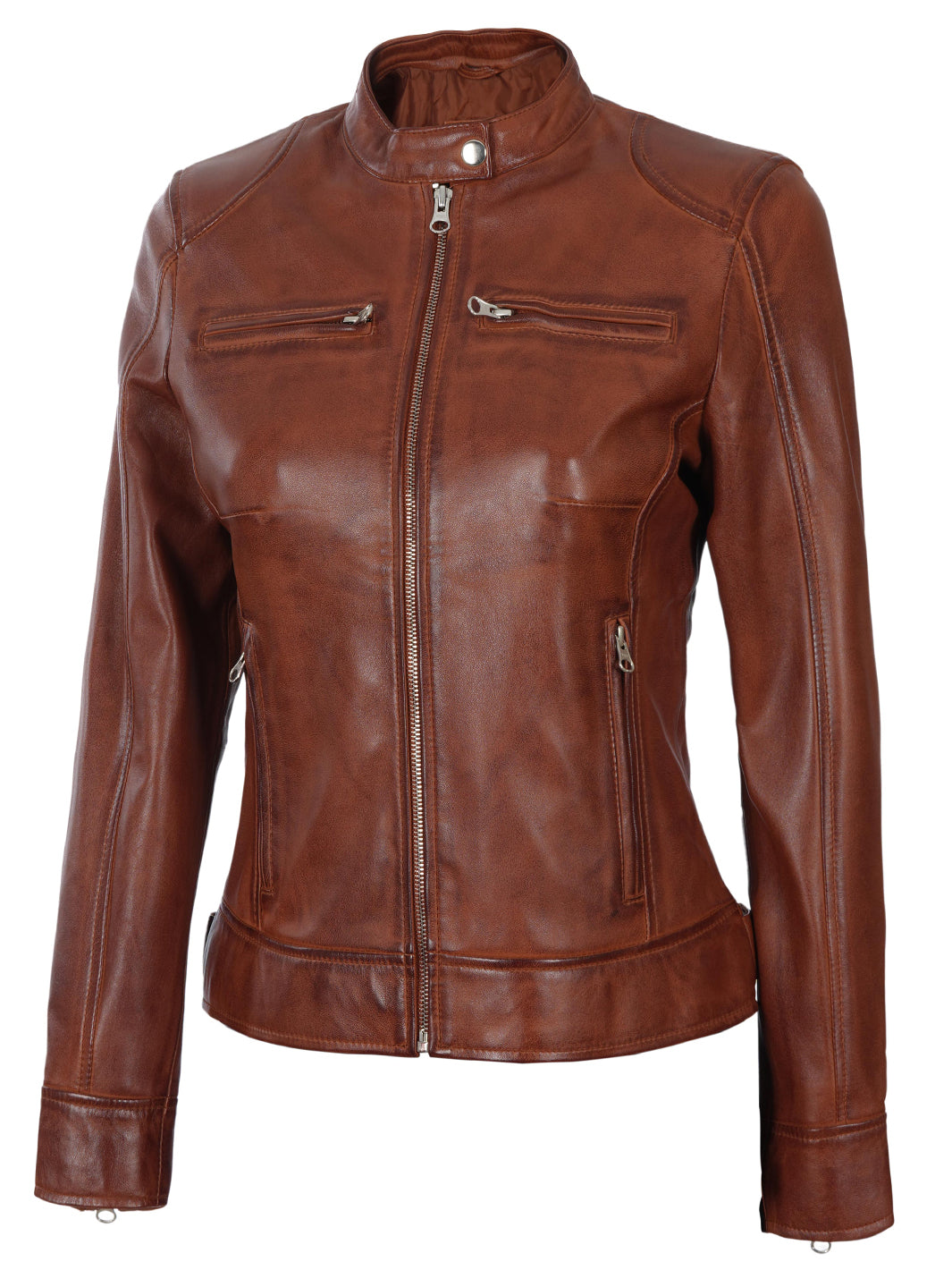 cafe racer leather jacket for women