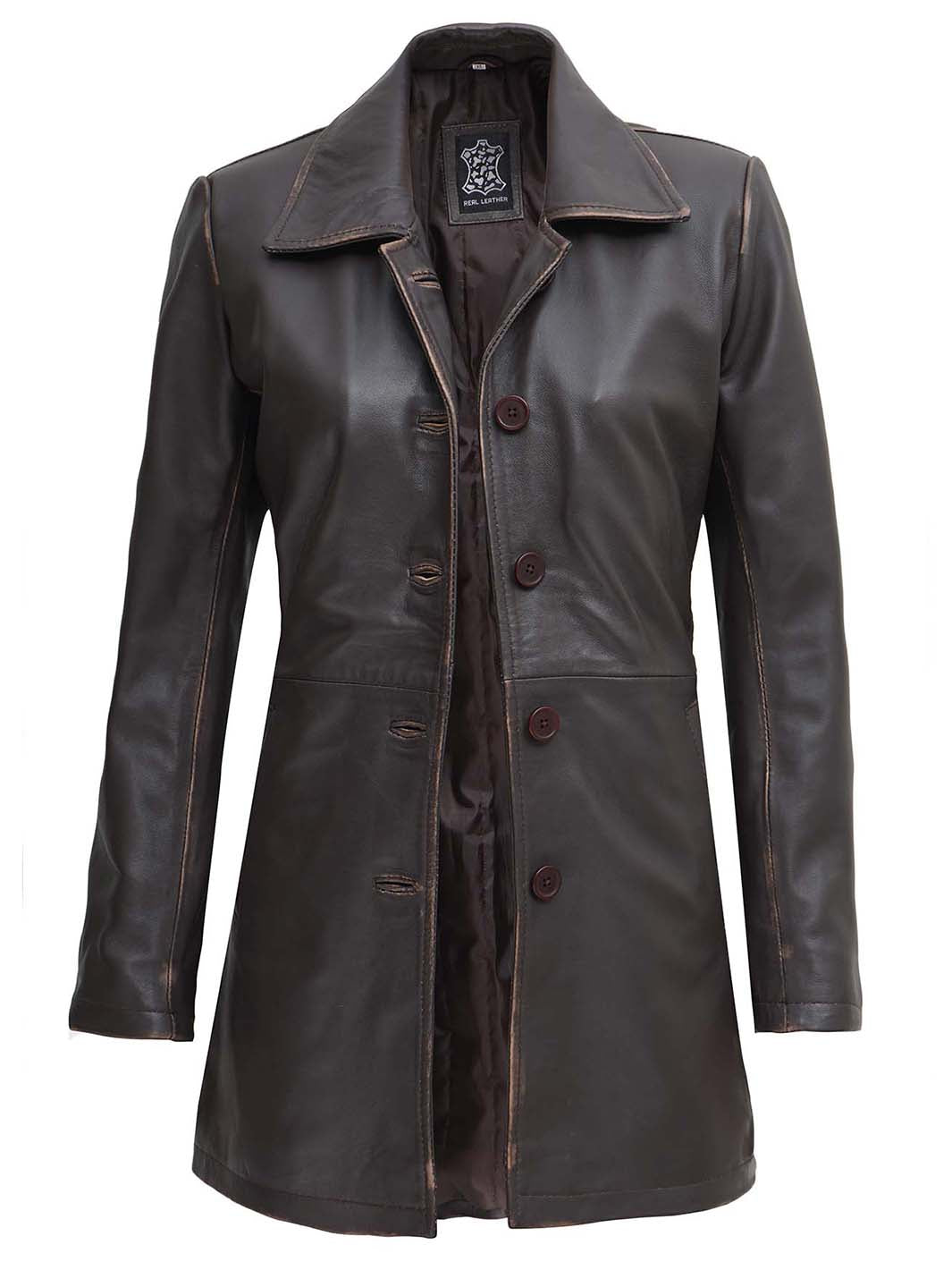 long leather coat